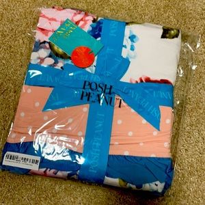 Hydrangea and Pink Polka Dot Luxe Ruffle Patoo